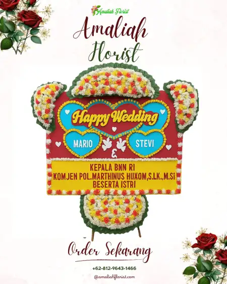 Papan Bunga Pernikahan Sasibu